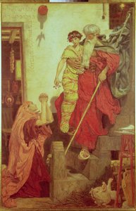Elias, restaurando o filho da viúva, 1868 de Ford Madox Brown